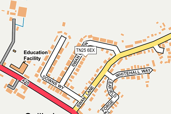 TN25 6EX map - OS OpenMap – Local (Ordnance Survey)