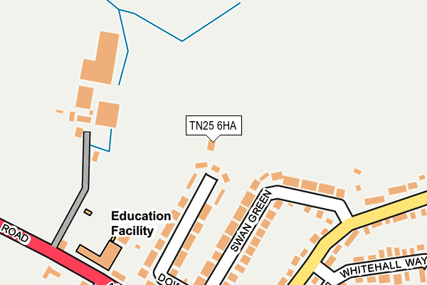 TN25 6HA map - OS OpenMap – Local (Ordnance Survey)