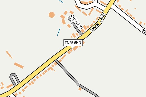 TN25 6HD map - OS OpenMap – Local (Ordnance Survey)