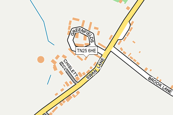 TN25 6HE map - OS OpenMap – Local (Ordnance Survey)