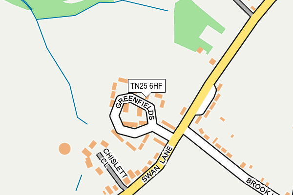 TN25 6HF map - OS OpenMap – Local (Ordnance Survey)