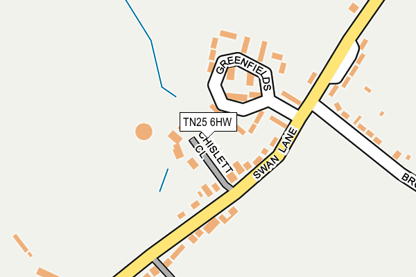 TN25 6HW map - OS OpenMap – Local (Ordnance Survey)