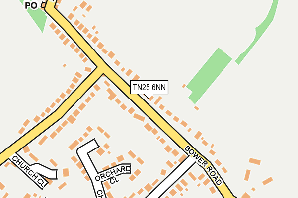 TN25 6NN map - OS OpenMap – Local (Ordnance Survey)