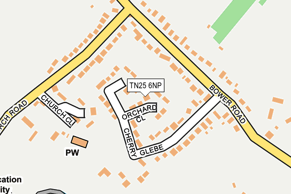 TN25 6NP map - OS OpenMap – Local (Ordnance Survey)