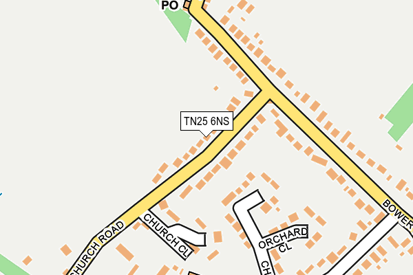 TN25 6NS map - OS OpenMap – Local (Ordnance Survey)