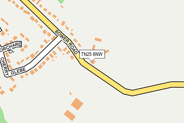 TN25 6NW map - OS OpenMap – Local (Ordnance Survey)