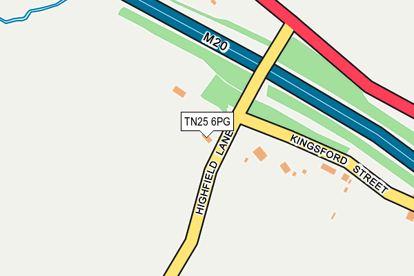 TN25 6PG map - OS OpenMap – Local (Ordnance Survey)