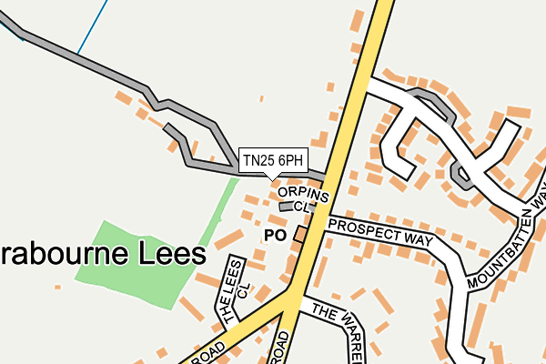 TN25 6PH map - OS OpenMap – Local (Ordnance Survey)