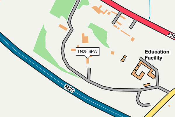 TN25 6PW map - OS OpenMap – Local (Ordnance Survey)