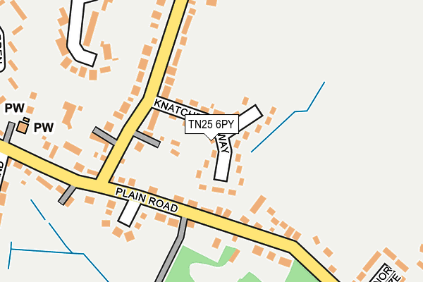 TN25 6PY map - OS OpenMap – Local (Ordnance Survey)