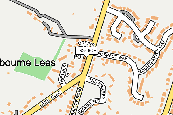 TN25 6QE map - OS OpenMap – Local (Ordnance Survey)