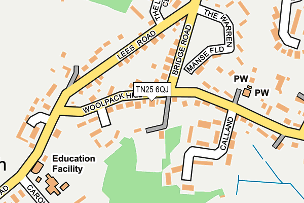 TN25 6QJ map - OS OpenMap – Local (Ordnance Survey)