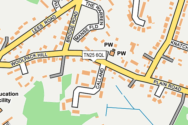 TN25 6QL map - OS OpenMap – Local (Ordnance Survey)