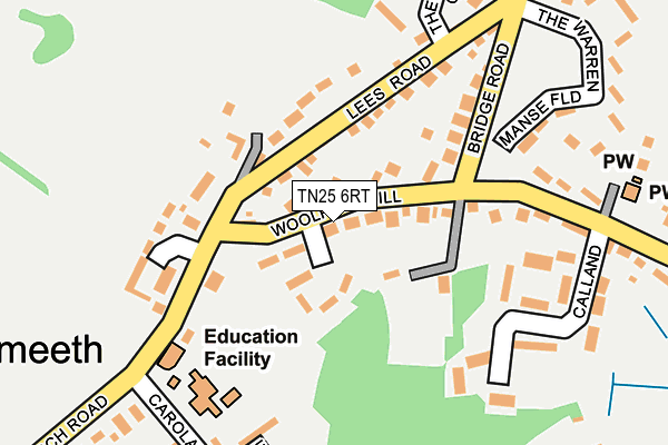 TN25 6RT map - OS OpenMap – Local (Ordnance Survey)
