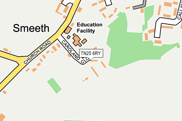TN25 6RY map - OS OpenMap – Local (Ordnance Survey)