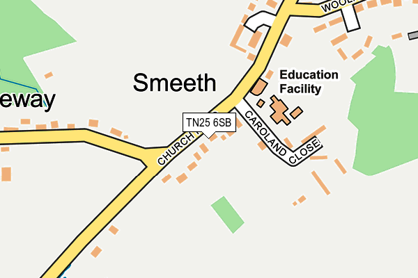 TN25 6SB map - OS OpenMap – Local (Ordnance Survey)