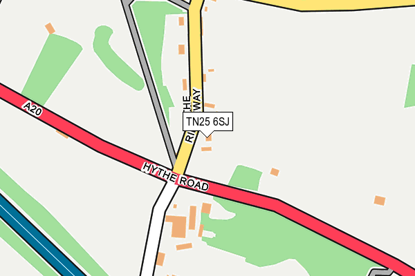 TN25 6SJ map - OS OpenMap – Local (Ordnance Survey)