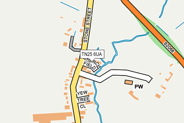 TN25 6UA map - OS OpenMap – Local (Ordnance Survey)
