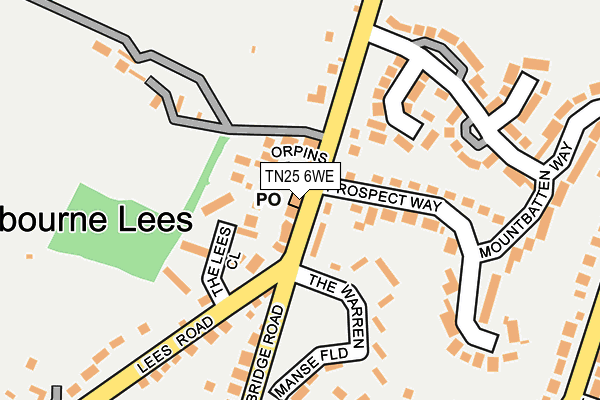 TN25 6WE map - OS OpenMap – Local (Ordnance Survey)