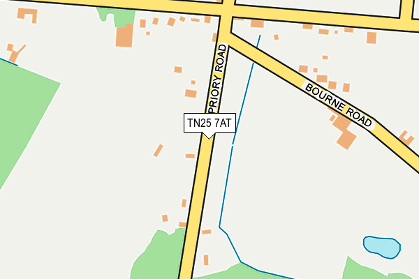 TN25 7AT map - OS OpenMap – Local (Ordnance Survey)