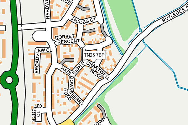 TN25 7BF map - OS OpenMap – Local (Ordnance Survey)