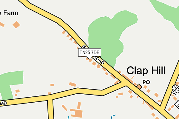 TN25 7DE map - OS OpenMap – Local (Ordnance Survey)