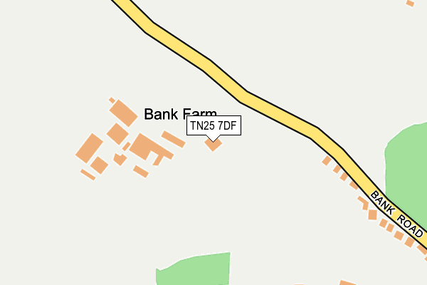 TN25 7DF map - OS OpenMap – Local (Ordnance Survey)