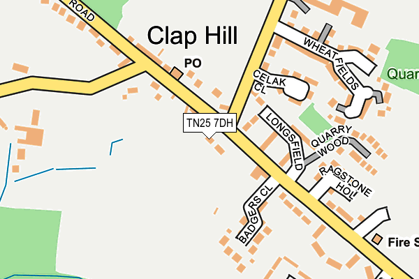 TN25 7DH map - OS OpenMap – Local (Ordnance Survey)