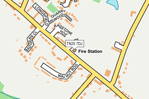 TN25 7DJ map - OS OpenMap – Local (Ordnance Survey)