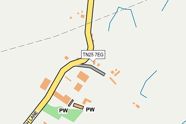 TN25 7EG map - OS OpenMap – Local (Ordnance Survey)