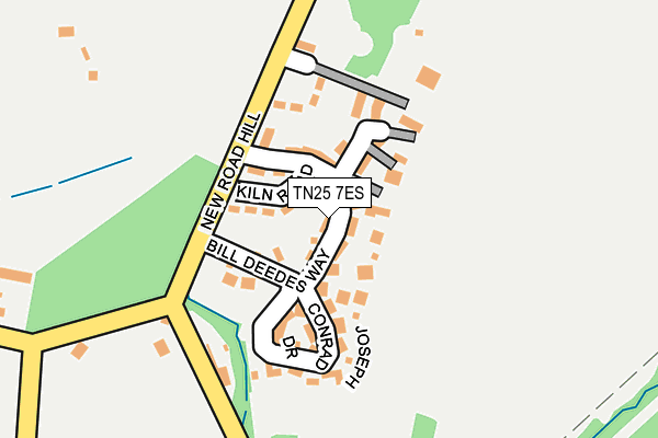 TN25 7ES map - OS OpenMap – Local (Ordnance Survey)