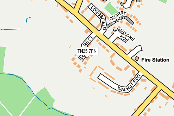 TN25 7FN map - OS OpenMap – Local (Ordnance Survey)