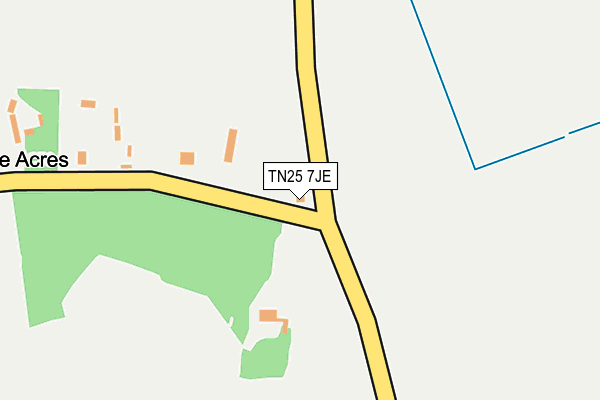 TN25 7JE map - OS OpenMap – Local (Ordnance Survey)