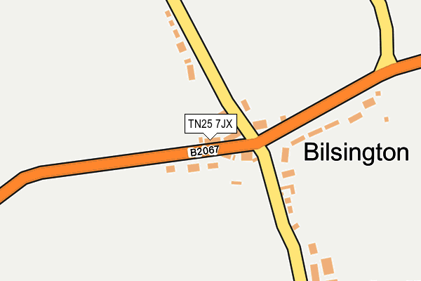 TN25 7JX map - OS OpenMap – Local (Ordnance Survey)