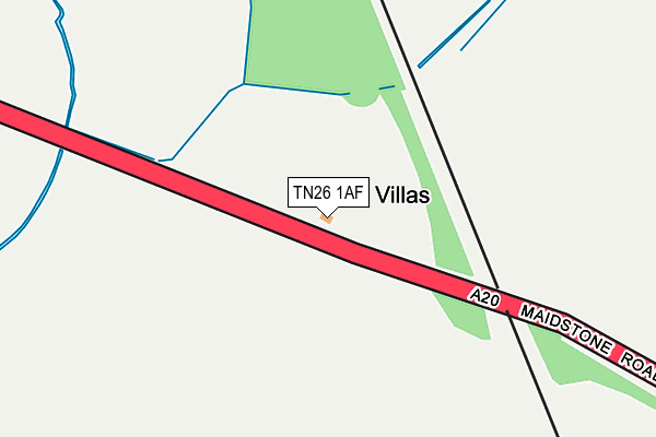 TN26 1AF map - OS OpenMap – Local (Ordnance Survey)