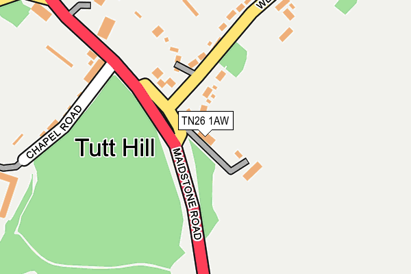 TN26 1AW map - OS OpenMap – Local (Ordnance Survey)
