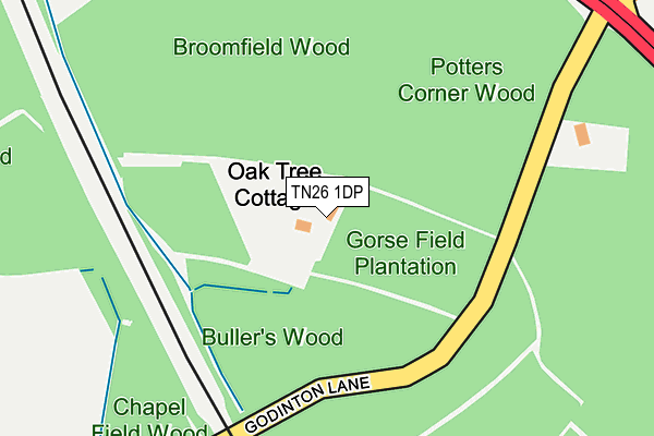 TN26 1DP map - OS OpenMap – Local (Ordnance Survey)