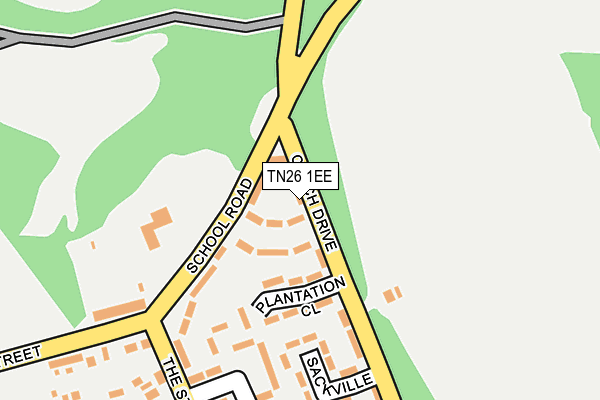 TN26 1EE map - OS OpenMap – Local (Ordnance Survey)