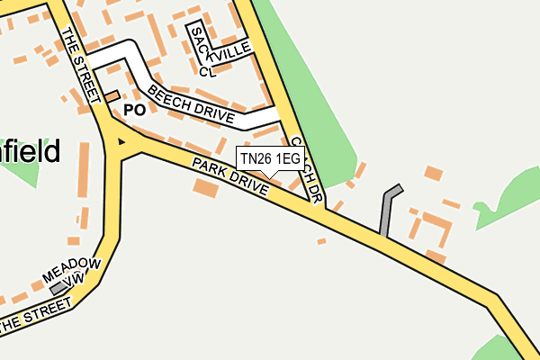 TN26 1EG map - OS OpenMap – Local (Ordnance Survey)