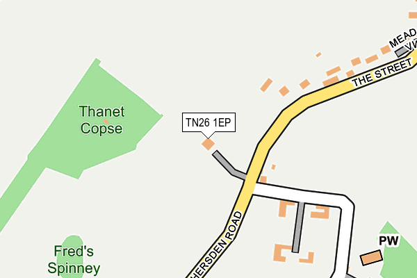 TN26 1EP map - OS OpenMap – Local (Ordnance Survey)