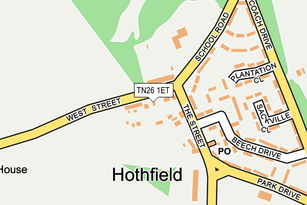 TN26 1ET map - OS OpenMap – Local (Ordnance Survey)