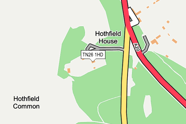 TN26 1HD map - OS OpenMap – Local (Ordnance Survey)