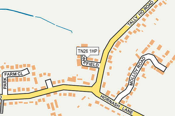 TN26 1HP map - OS OpenMap – Local (Ordnance Survey)