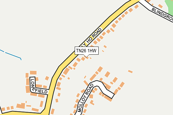 TN26 1HW map - OS OpenMap – Local (Ordnance Survey)
