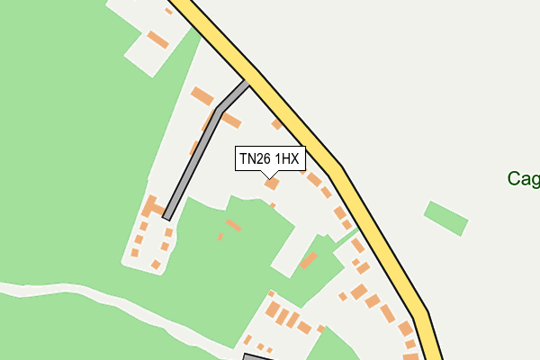 TN26 1HX map - OS OpenMap – Local (Ordnance Survey)