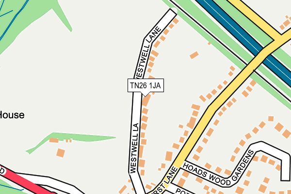 TN26 1JA map - OS OpenMap – Local (Ordnance Survey)