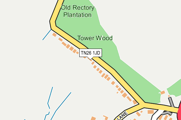 TN26 1JD map - OS OpenMap – Local (Ordnance Survey)