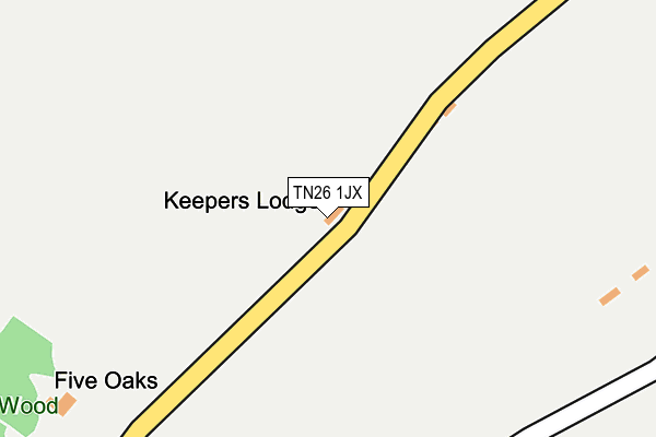 TN26 1JX map - OS OpenMap – Local (Ordnance Survey)