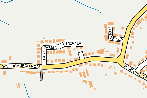TN26 1LA map - OS OpenMap – Local (Ordnance Survey)