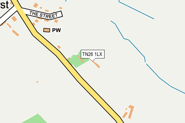 TN26 1LX map - OS OpenMap – Local (Ordnance Survey)